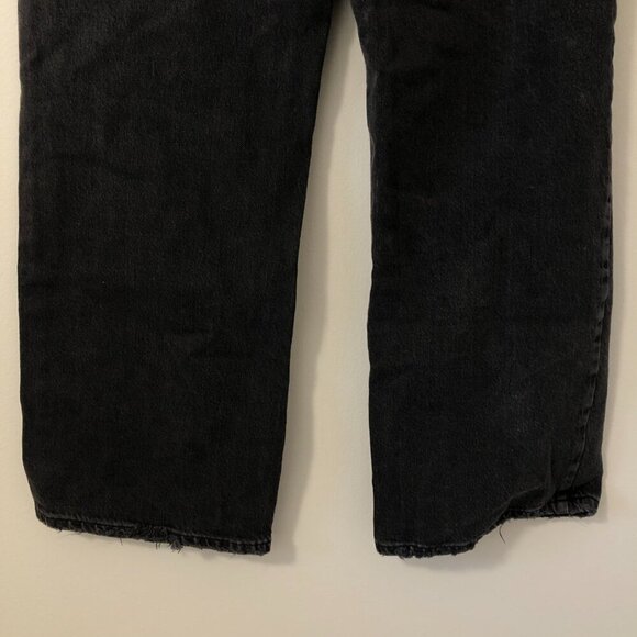 3/$25 ❥ Garage Straight Wide Leg High Waist Distressed Soft Black Size 5 Jeans - Picture 8 of 13